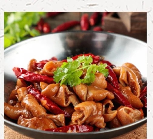 干锅肥肠成菜图